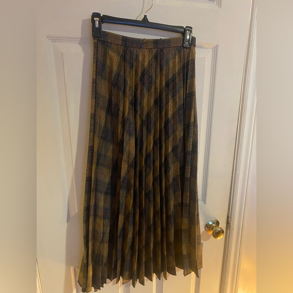 Mango plaid pleated skirt - Picture 2 of 4